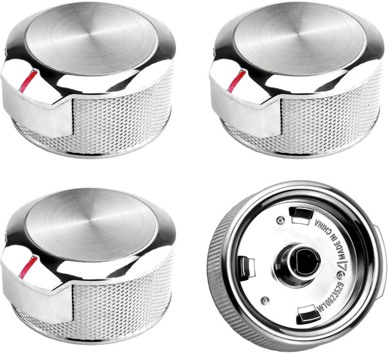 Vypart W10823529 Oven Range Control Knob - for Whirlpool KitchenAid Oven Range Stove Knob - Replaces W11156487 AP6285576 EAP12347719 PS12347719 4546228-4 pcs - Image 1